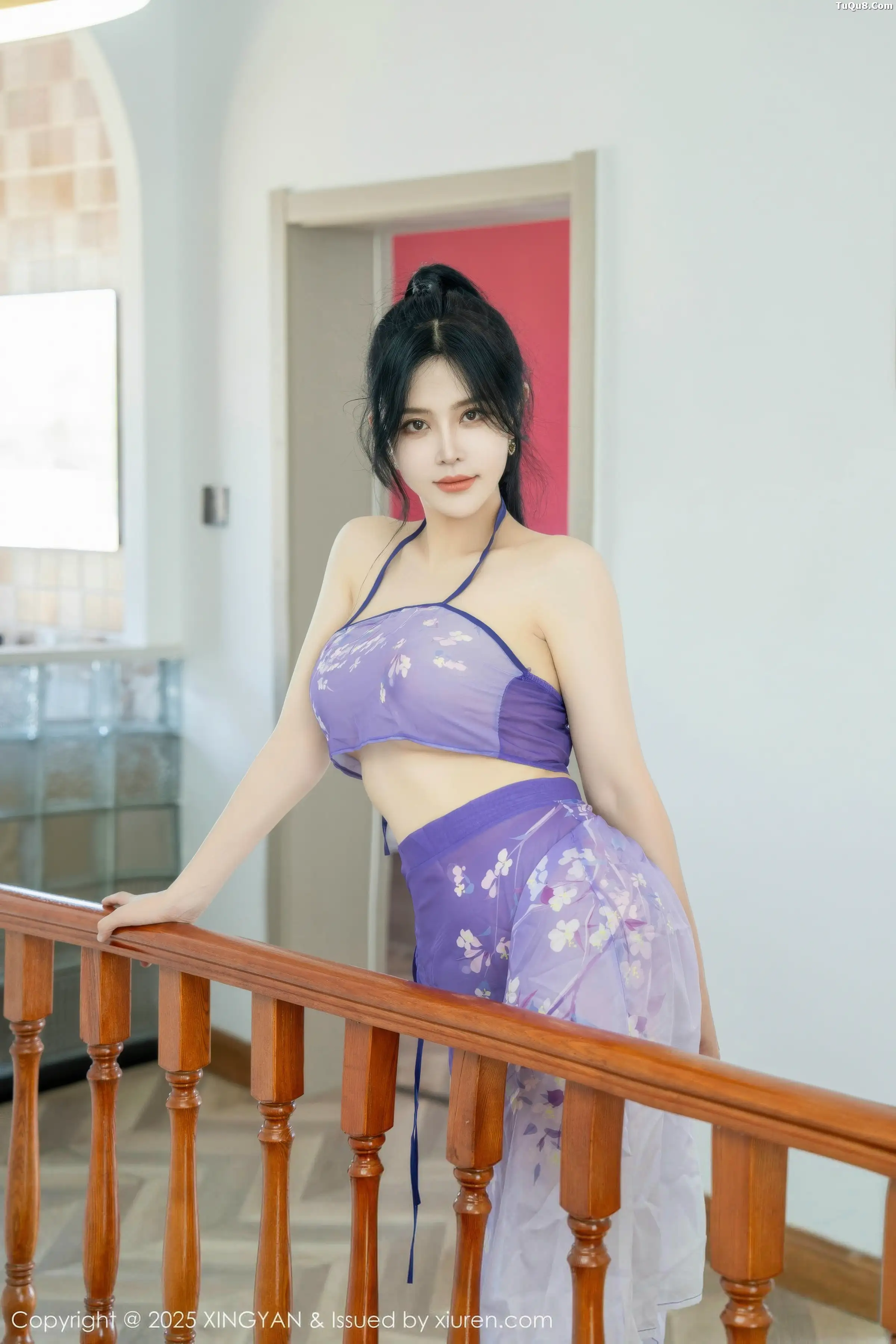 秀人集.com_[XINGYAN星颜社]VOL.450_女神刘钰儿宾馆场景情感紫色轻透服饰秀完美身材惹火诱惑写真60P