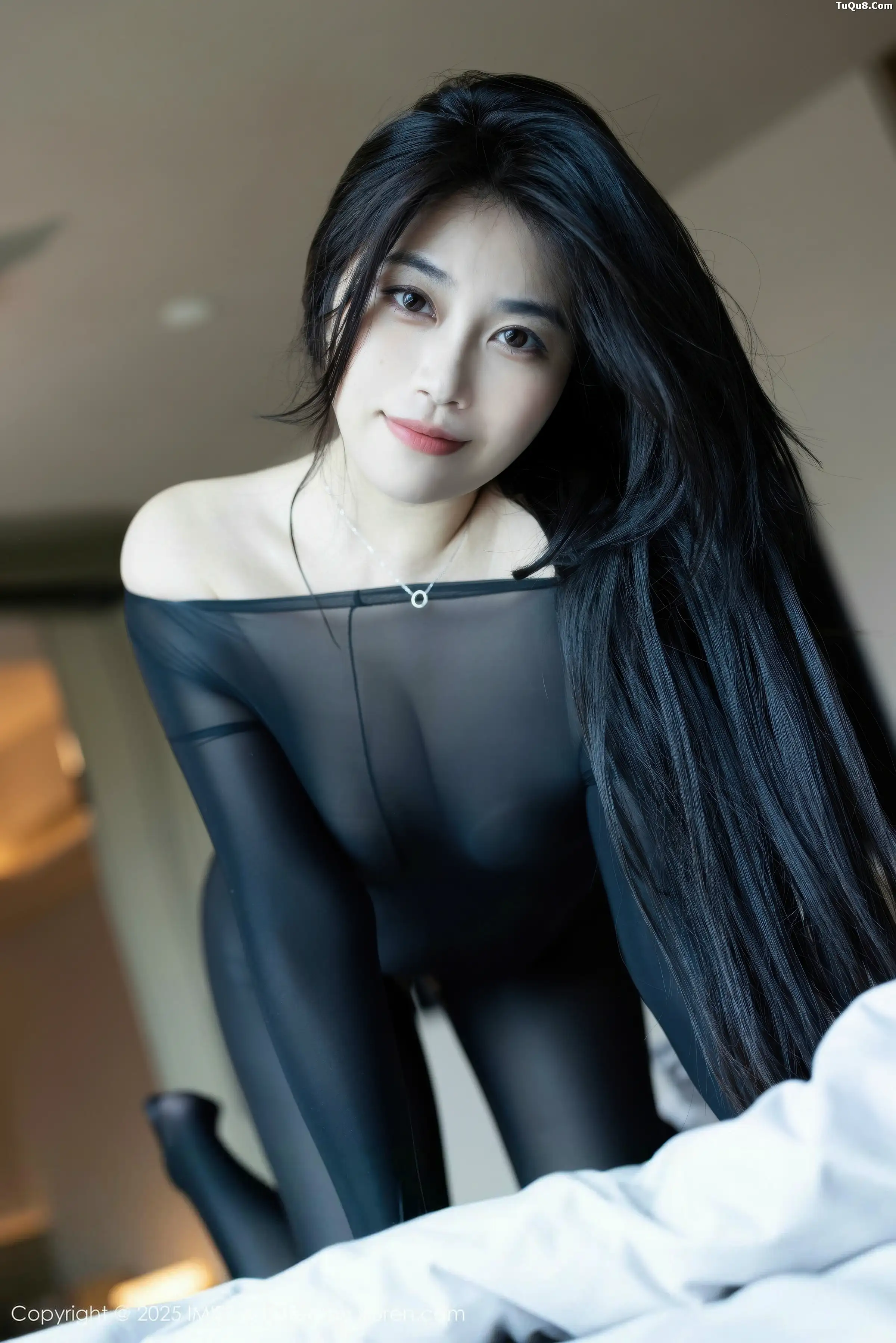 秀人集.com_[IMISS爱蜜社]Vol.803_女神许诺Sabrina私房性感黑色连体丝袜秀惹火身材撩人诱惑写真49P