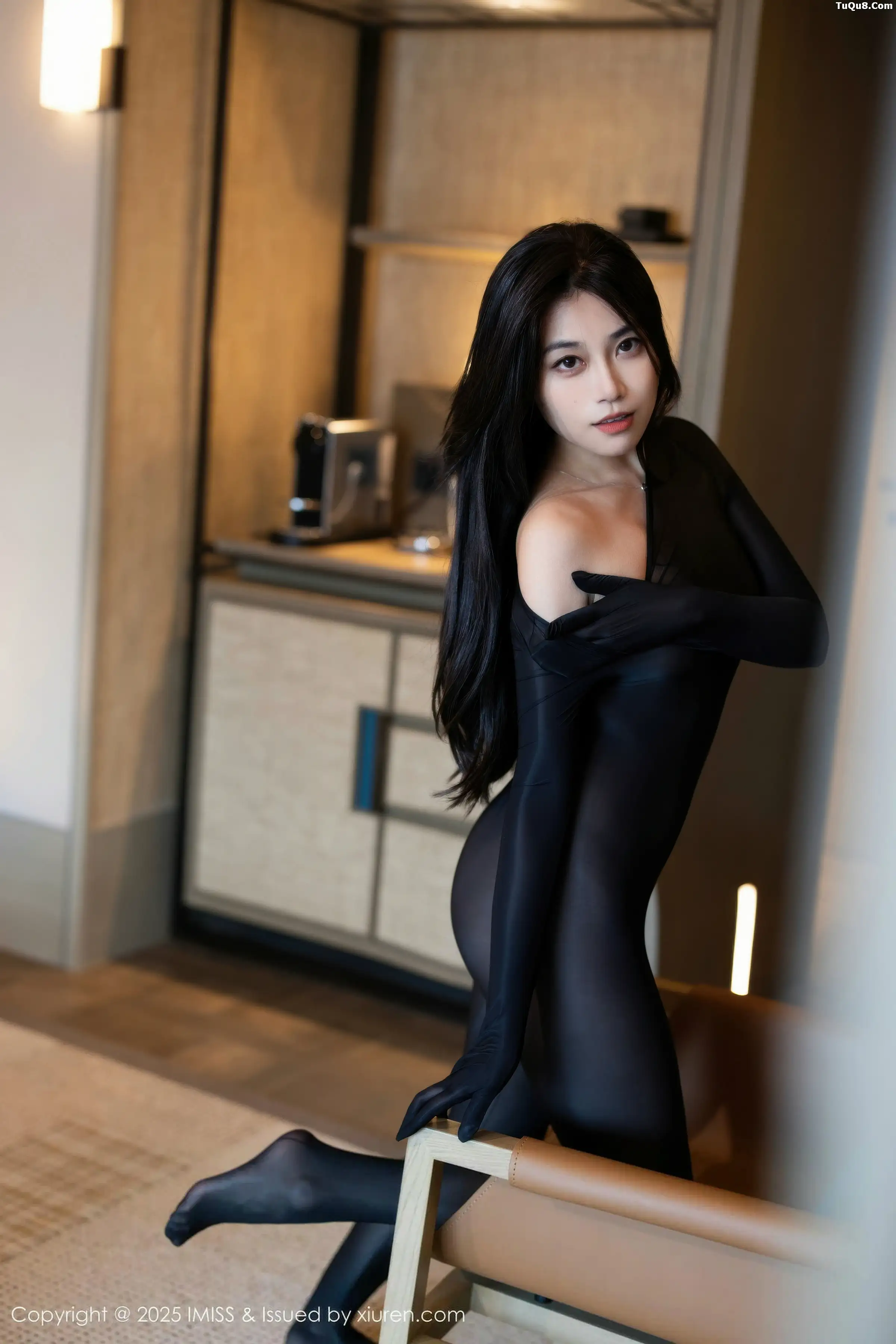 秀人集.com_[IMISS爱蜜社]Vol.803_女神许诺Sabrina私房性感黑色连体丝袜秀惹火身材撩人诱惑写真49P